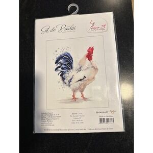 Luca S Set de Brodat B2304 Cockoo The Rooster Cross Stitch Kit Anchor Thread